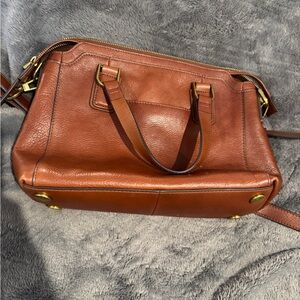 Fossil Brown Leather Crossbody Purse